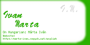 ivan marta business card